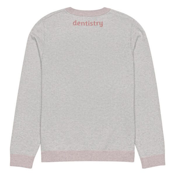Knitted crew neck sweater Unisex - Dentistry Pink and Gray - Image 6